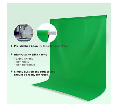 Colorsoft™ Green Screen with Background Stand, 8x10 Ft. Wide Green Backdrop with 9x9 Ft.